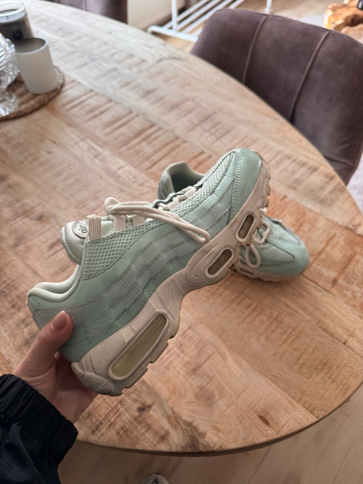 Nike Air Max 95 Blauw/Groen/Turquoise/Wit, Ophalen of Verzenden, Gedragen, Blauw, Sneakers of Gympen