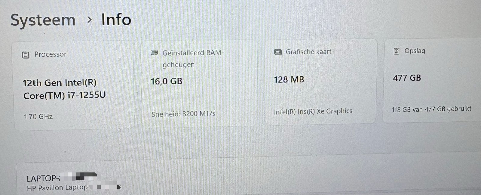 HP Pavilion 15 i7-1255U | 16GB RAM | 512GB SSD Super netjes, 15 inch, Ophalen of Verzenden, Zo goed als nieuw, 256 GB of meer