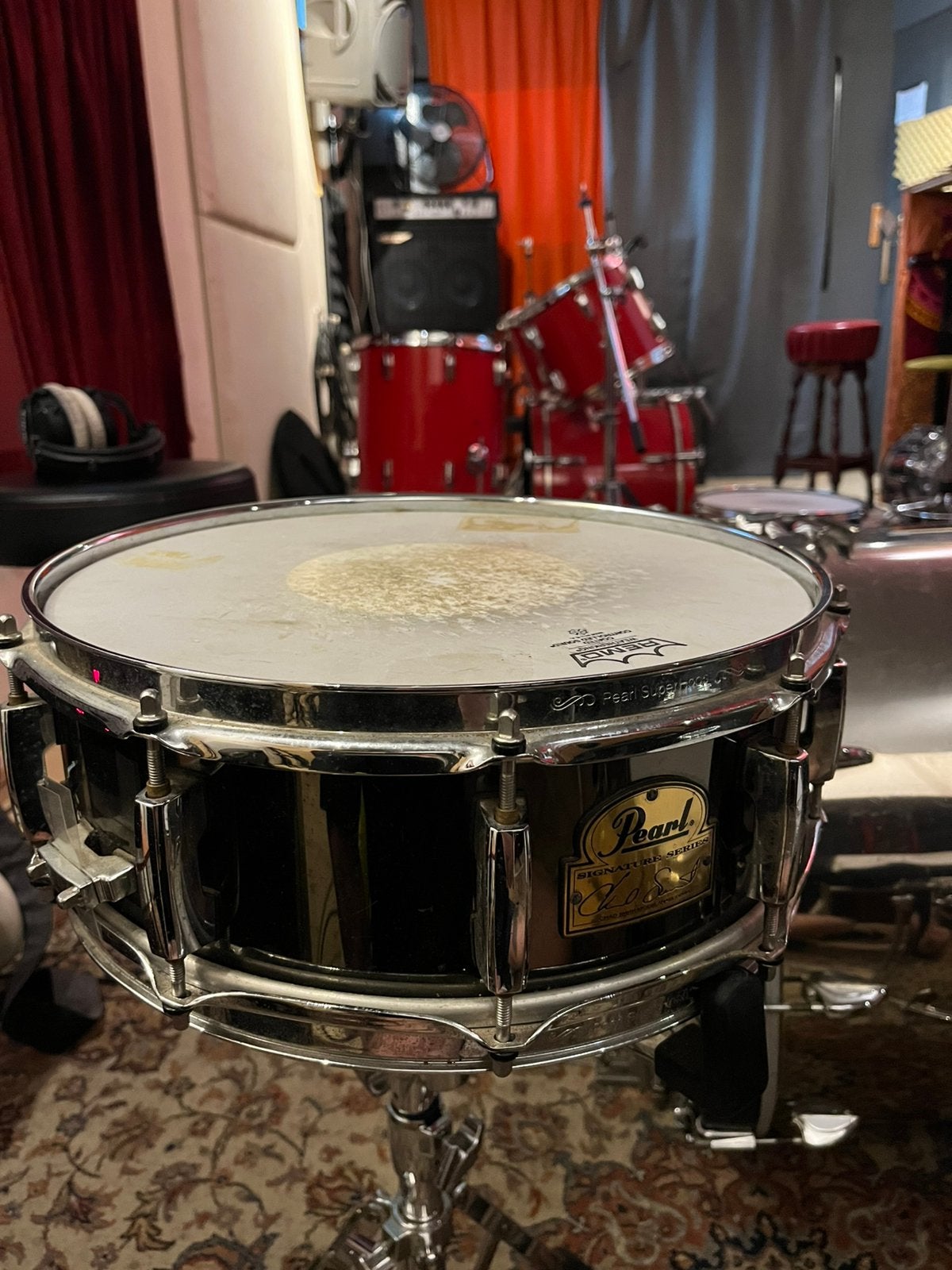 Pearl Chad Smith Signature Snaredrum, Muziek en Instrumenten, Drumstellen en Slagwerk, Ophalen, Gebruikt, Pearl