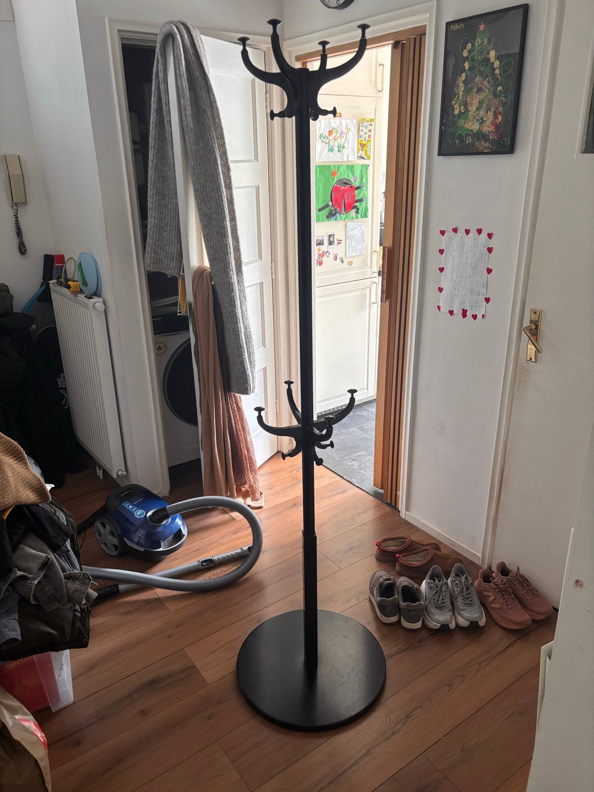 IKEA Hemnes staande kapstok - Zwart, Ophalen, Gebruikt, Staande kapstok, 150 tot 200 cm