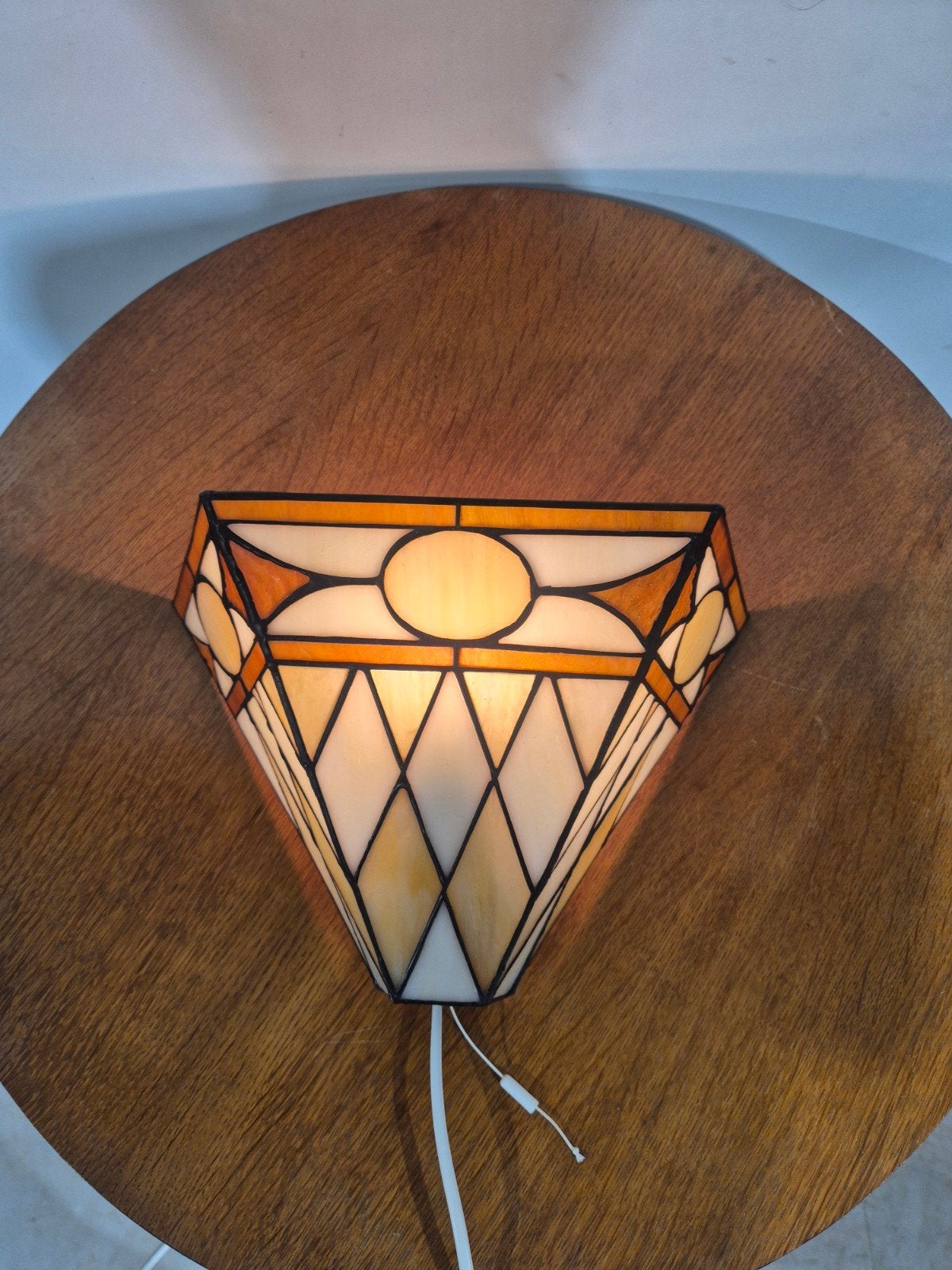 vintage tiffany art deco stijl lamp Massive, Ophalen of Verzenden