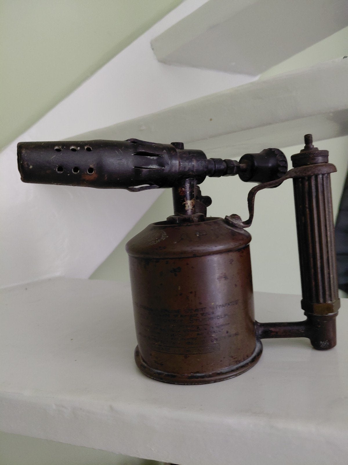 Antieke Sievert Benzine Soldeerlamp - Zweeds vakmanschap, Antiek en Kunst, Ophalen of Verzenden