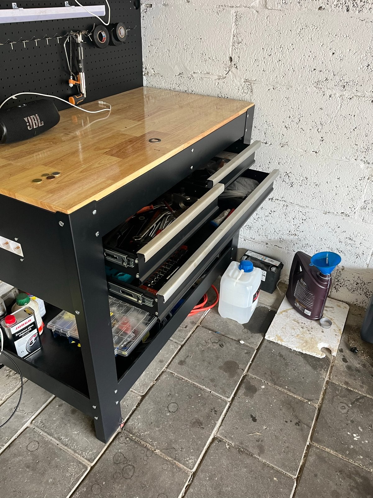Werkbank met karretje, Ophalen, Zo goed als nieuw, 70 tot 120 cm