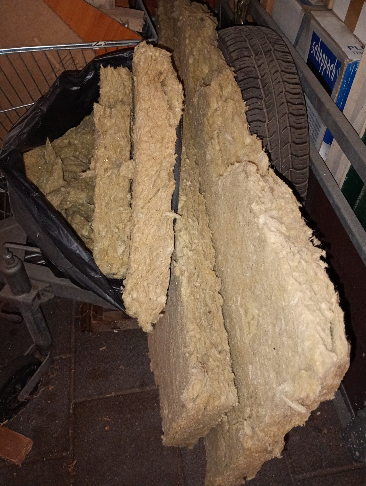Reststukken Steenwol Isolatie, Ophalen, Gebruikt, Vloerisolatie, Steenwol