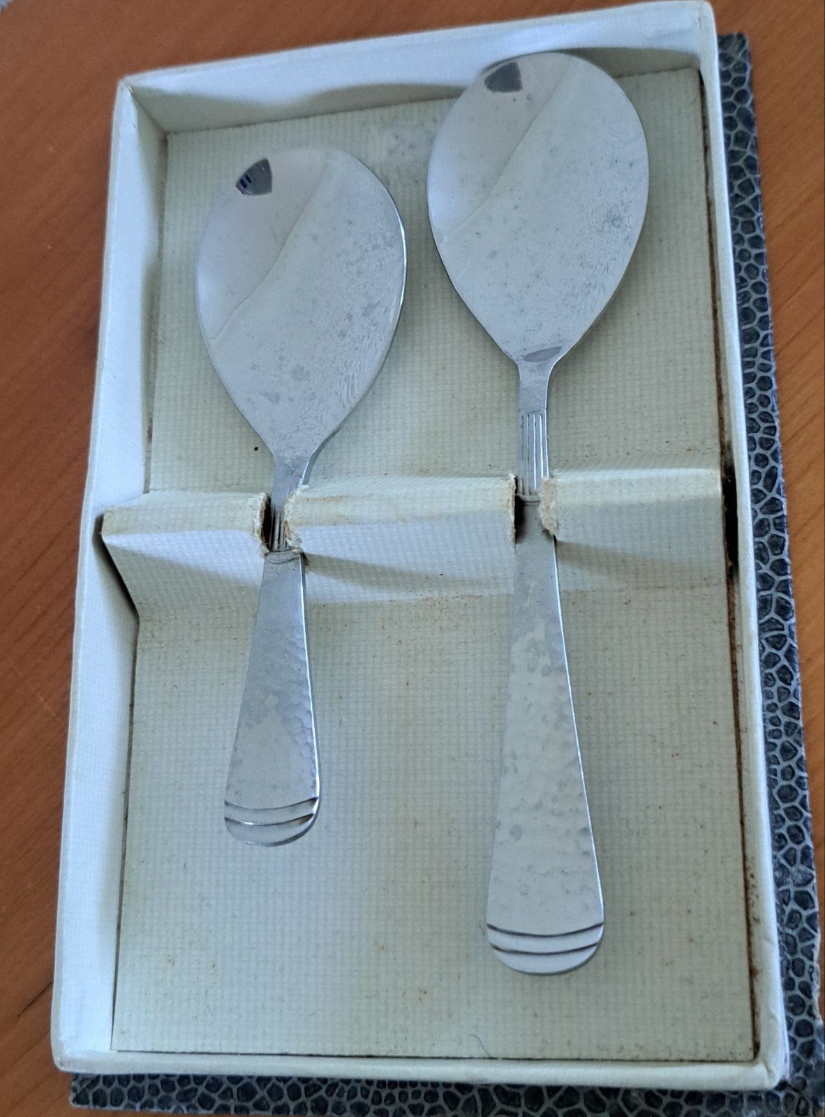 Vintage Sola-Pleet twee lepeltjes - Verzilverd, Ophalen