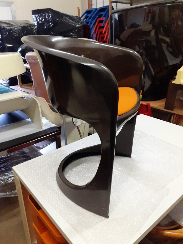 4 Cado kuipstoelen Steen Ostergaard design jaren 70 retro, Stof, Bruin, Jaren 70 space age design vintage retro 1970s seventies