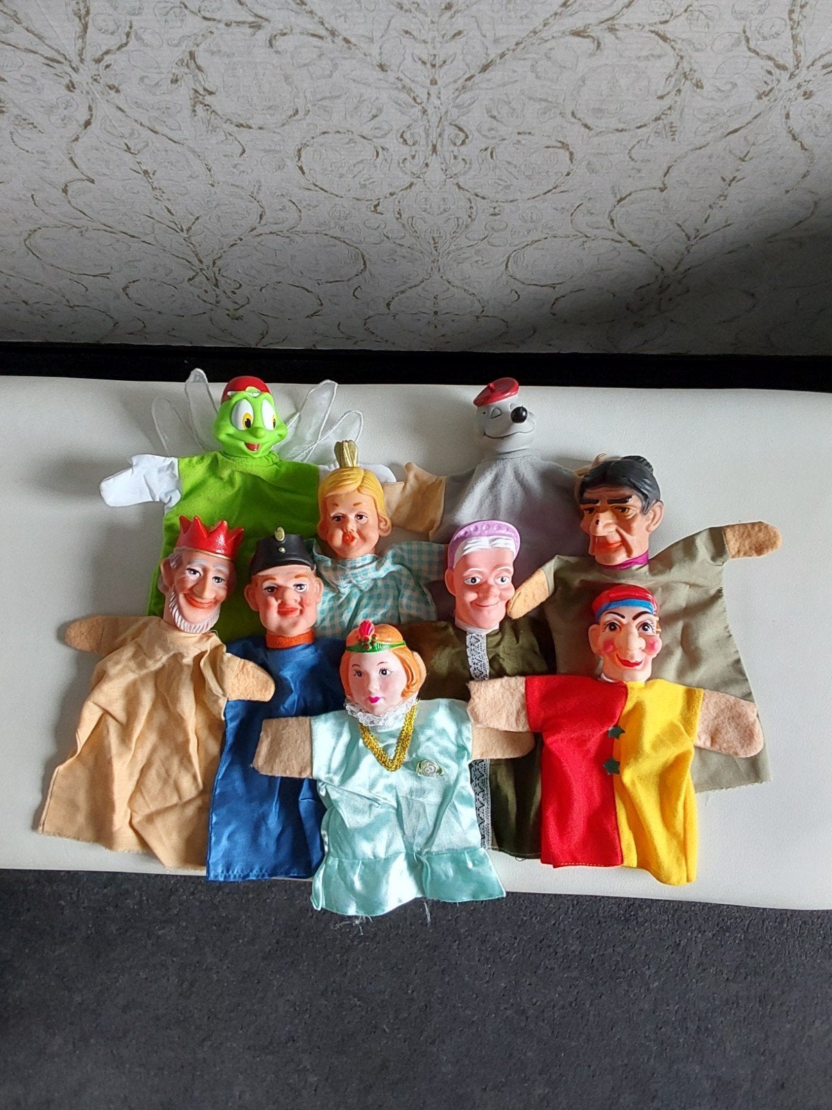 Set van 9 handpoppen voor poppenkast (set 8 ), Ophalen of Verzenden, Gebruikt, Overige typen