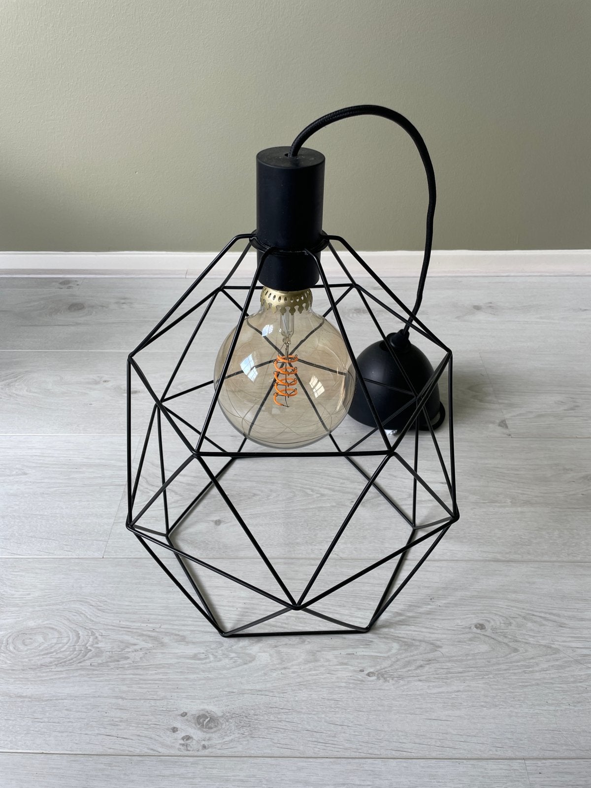 Industriële hanglamp met geometrisch design, Huis en Inrichting, Lampen | Overige, Gebruikt, Ophalen of Verzenden