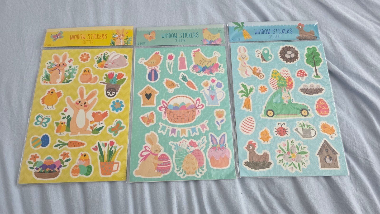 raamstickers voor pasen, Ophalen