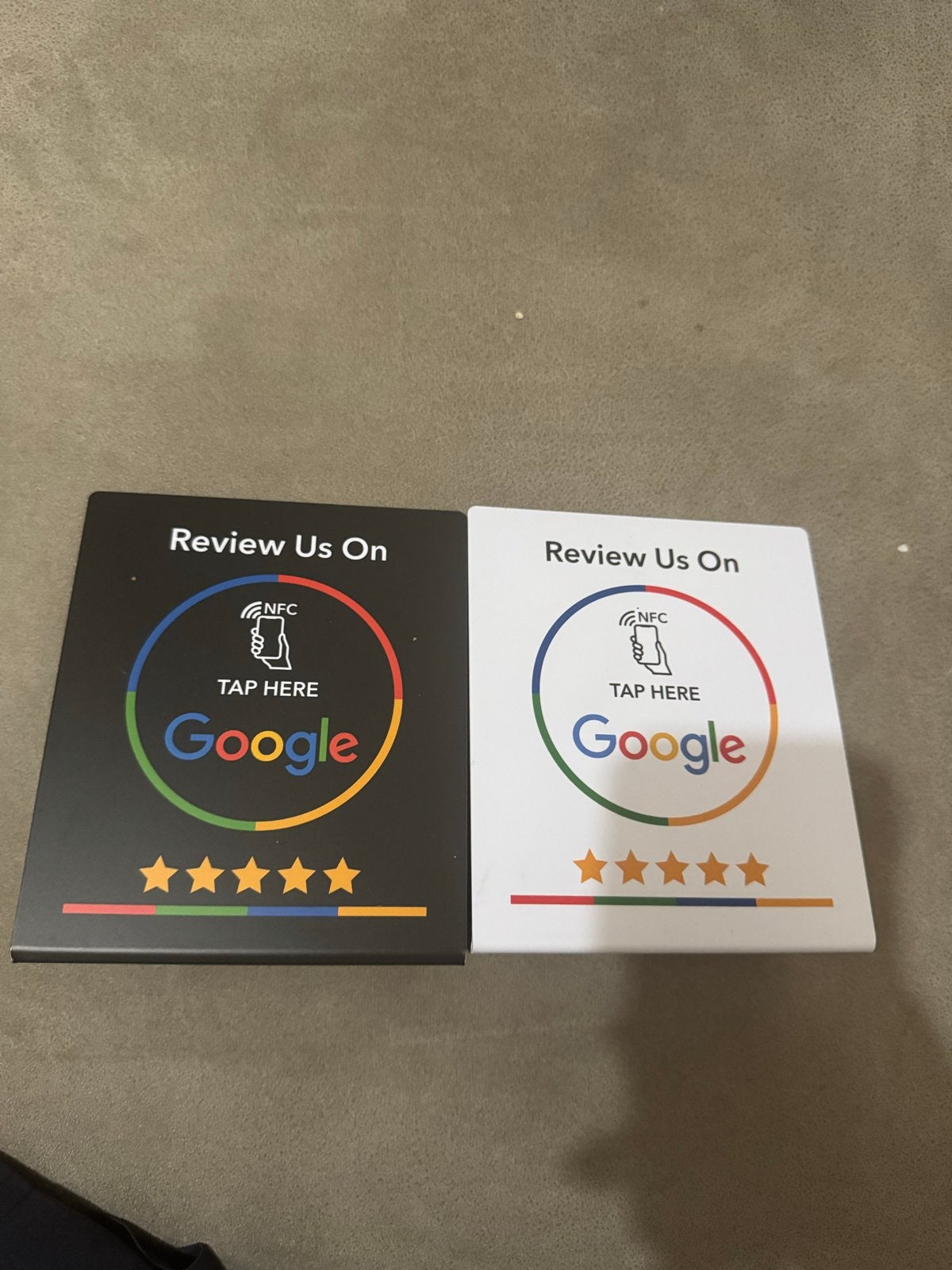 Google Review NFC Cards | Wit & Zwart | Partij 100 stuks, Receptie of Entree, Ophalen of Verzenden, Nieuw in verpakking, Overige typen