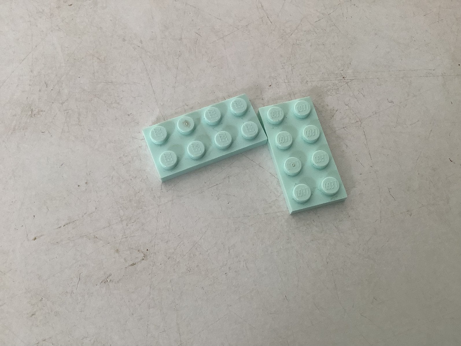 Lego plaat 2x4 aqua, Ophalen of Verzenden, Gebruikt, Losse stenen, Lego