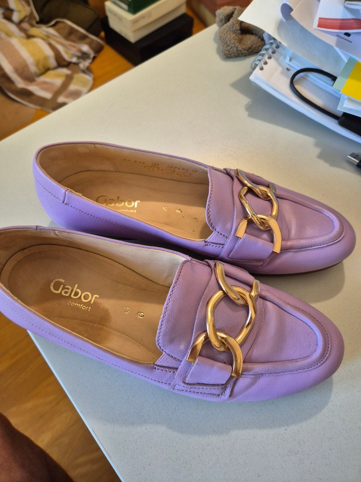 Gabor loafers, maat 6, lila, Ophalen of Verzenden, Zo goed als nieuw, Overige kleuren, Instappers