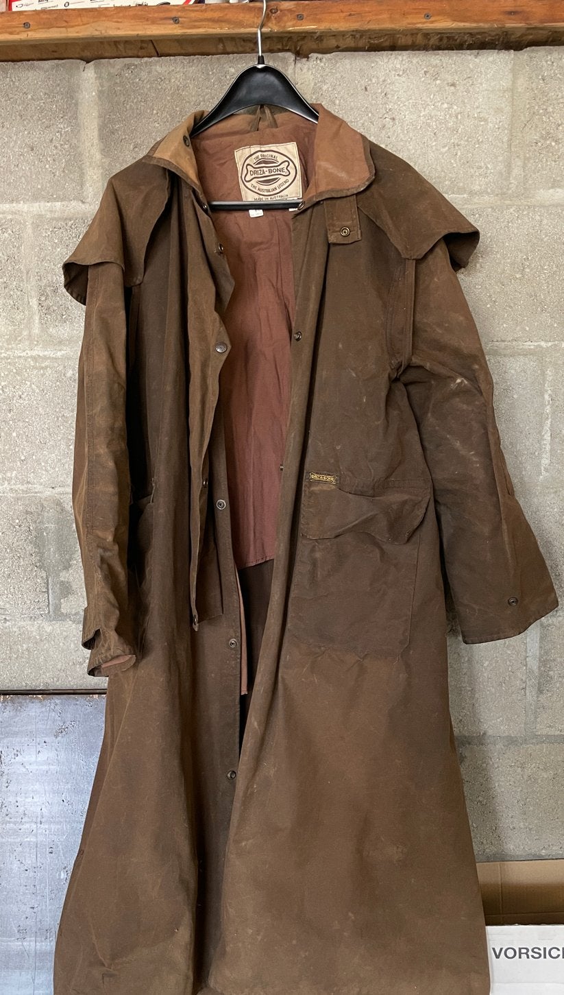 Driza-Bone Riding Coat - met hoed- Origineel uit Engeland, Endurance, Ophalen of Verzenden, Zo goed als nieuw, Bruin
