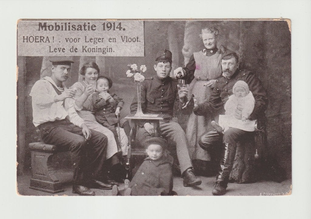 Hoera! voor leger ... * humor militair soldaat leger wo1 ww1, Verzamelen, Ophalen of Verzenden, Voor 1920, Gelopen, Overige thema's