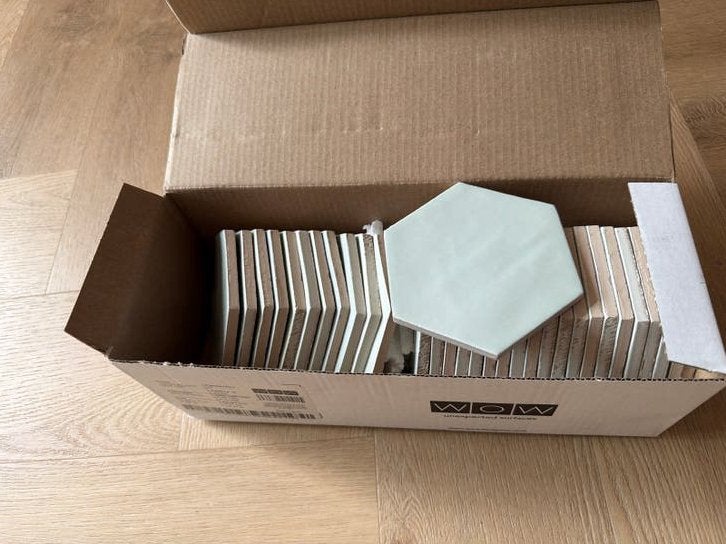 WOW Zellige Hexa Mint tegels - +/- 0.3m², Ophalen, Nieuw, Minder dan 20 cm, Minder dan 5 m²