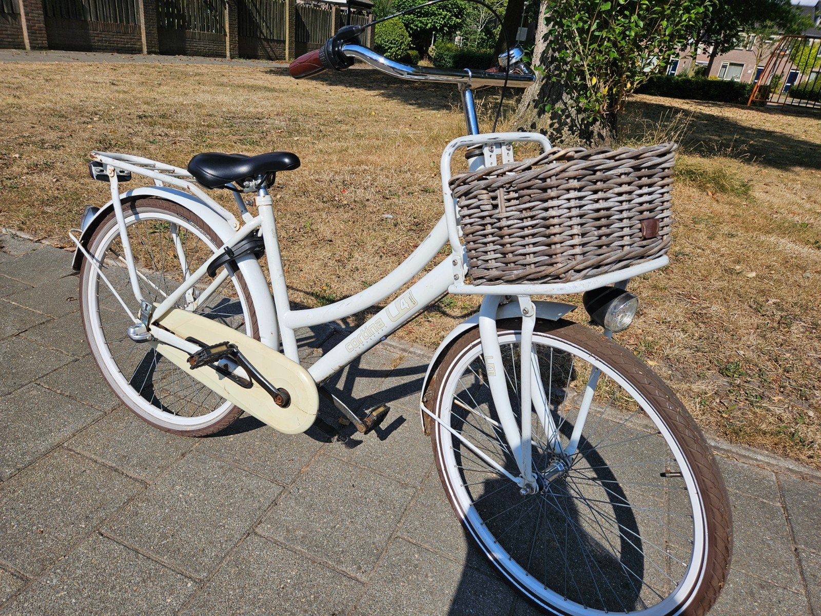 Cortina U4 Transportfiets - Wit, Fietsen en Brommers, Terugtraprem, Gebruikt, Cortina U4 transportfiets, Versnellingen