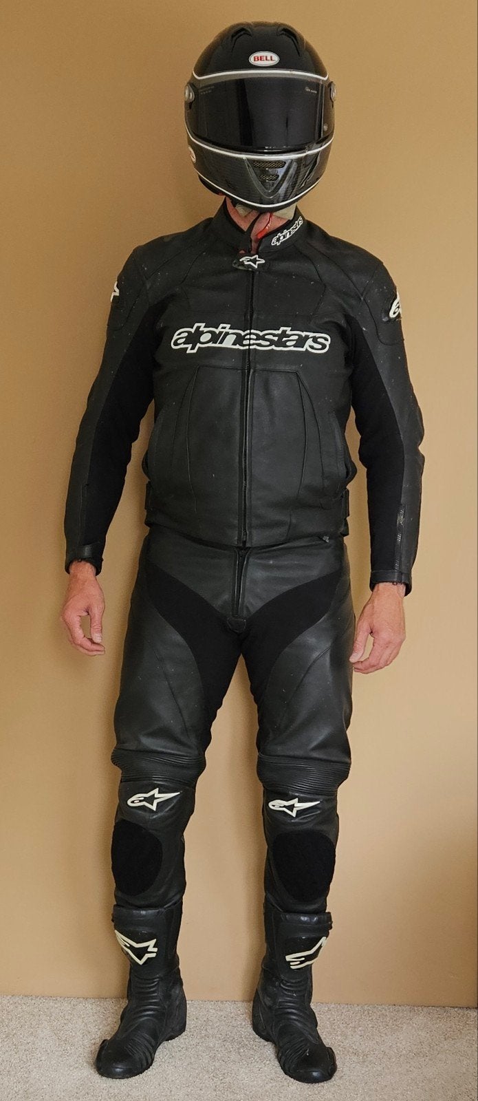 ALPINESTAR Leren Motorpak (Combi pak Jas & Broek) - Maat 54, Motoren, Ophalen of Verzenden, Alpinestars, Tweedehands, Heren
