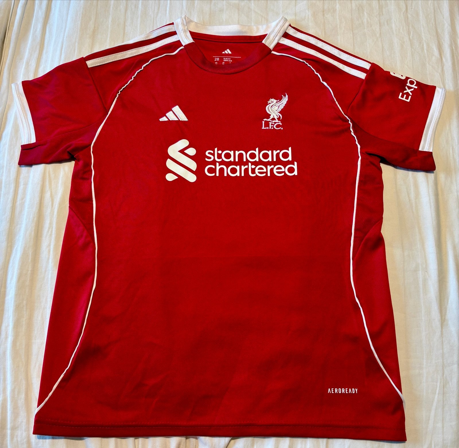 Liverpool Thuisshirt en Broekje - Maat 152, Maat 48/50 (M), Ophalen of Verzenden, Zo goed als nieuw, Voetbal