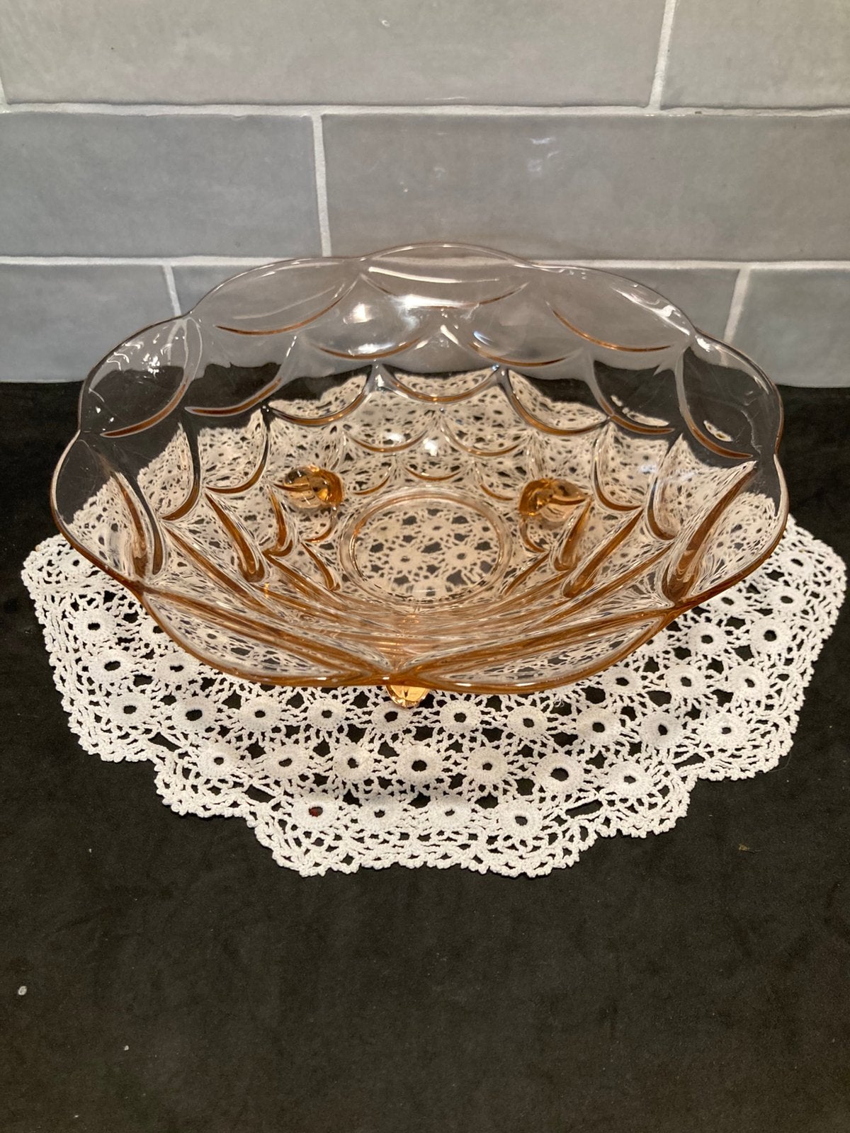 Rose persglas schaal (120326h), Ophalen of Verzenden