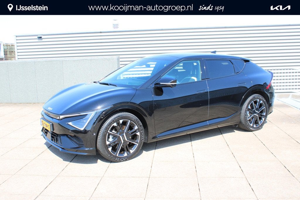 Kia EV6 GT Line 84Kw NETTO DEAL! mag 1800KG trekken, Auto's, Kia, 228 pk, Achterwielaandrijving, Zwart, 1960 kg