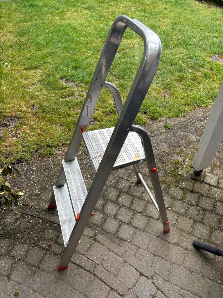 Stevige aluminium trap - 3 treden, Ophalen, Gebruikt, Trap, Opvouwbaar of Inschuifbaar