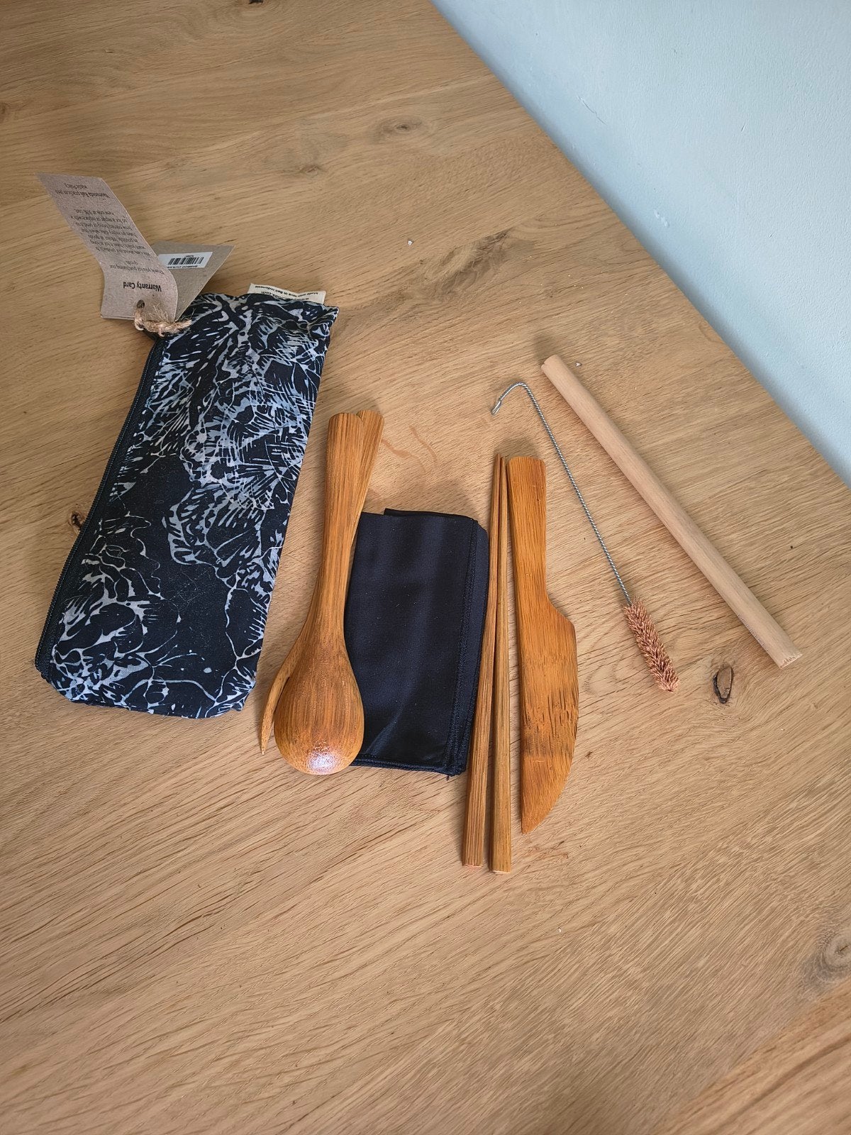Yasminida Bestekset Bamboe met Etui - Nieuw, Ophalen, Overige typen, Hout, Nieuw