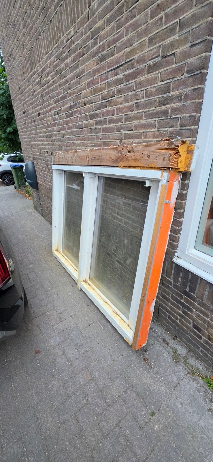 Gebruikt kozijn met glas, Doe-het-zelf en Verbouw, Kozijnen en Schuifpuien, Ophalen, Gebruikt, Raamkozijn, 150 tot 225 cm