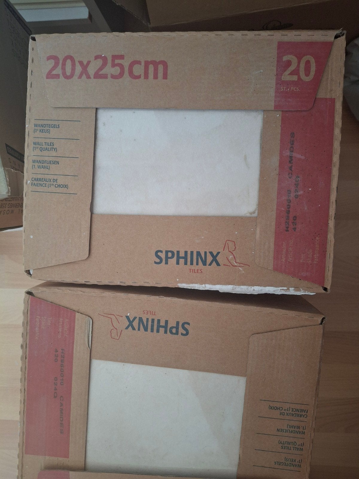 4 dozen (4m²) Sphinx Camides Wandtegels Wit Glans 20x25 cm, Nieuw, Ophalen of Verzenden, 20 tot 40 cm, Minder dan 5 m²