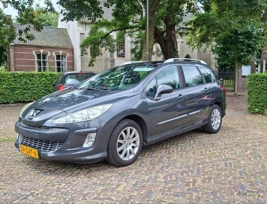 Peugeot 308 SW 1.6 VTI 2008 AIRCO, CRUISE, 7P VAKANTIEGELD, Auto's, Peugeot, Voorwielaandrijving, Zwart, 4 cilinders, 4 stoelen