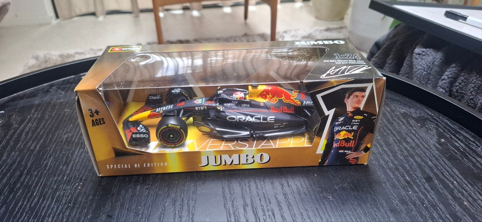 JUMBO Red Bull Racing RB18 Max Verstappen 1:24, Hobby en Vrije tijd, Modelauto's | 1:24, Ophalen of Verzenden, Nieuw, Auto, Bburago