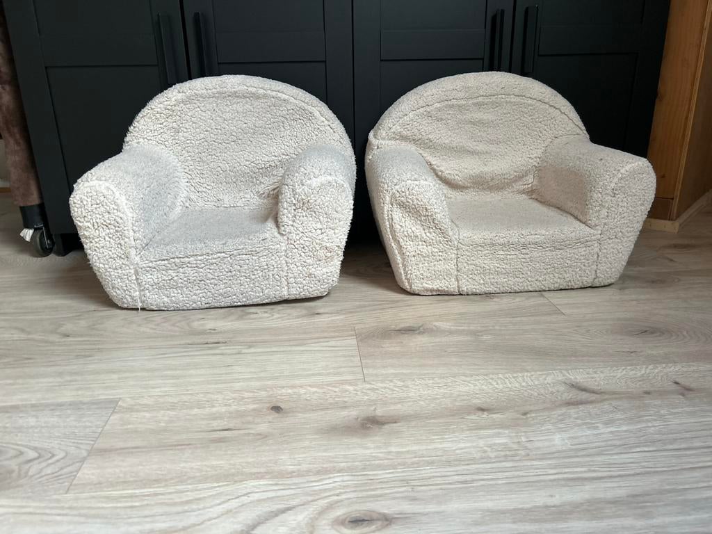 2 kinder teddystoeltjes, Ophalen, Gebruikt, Wit