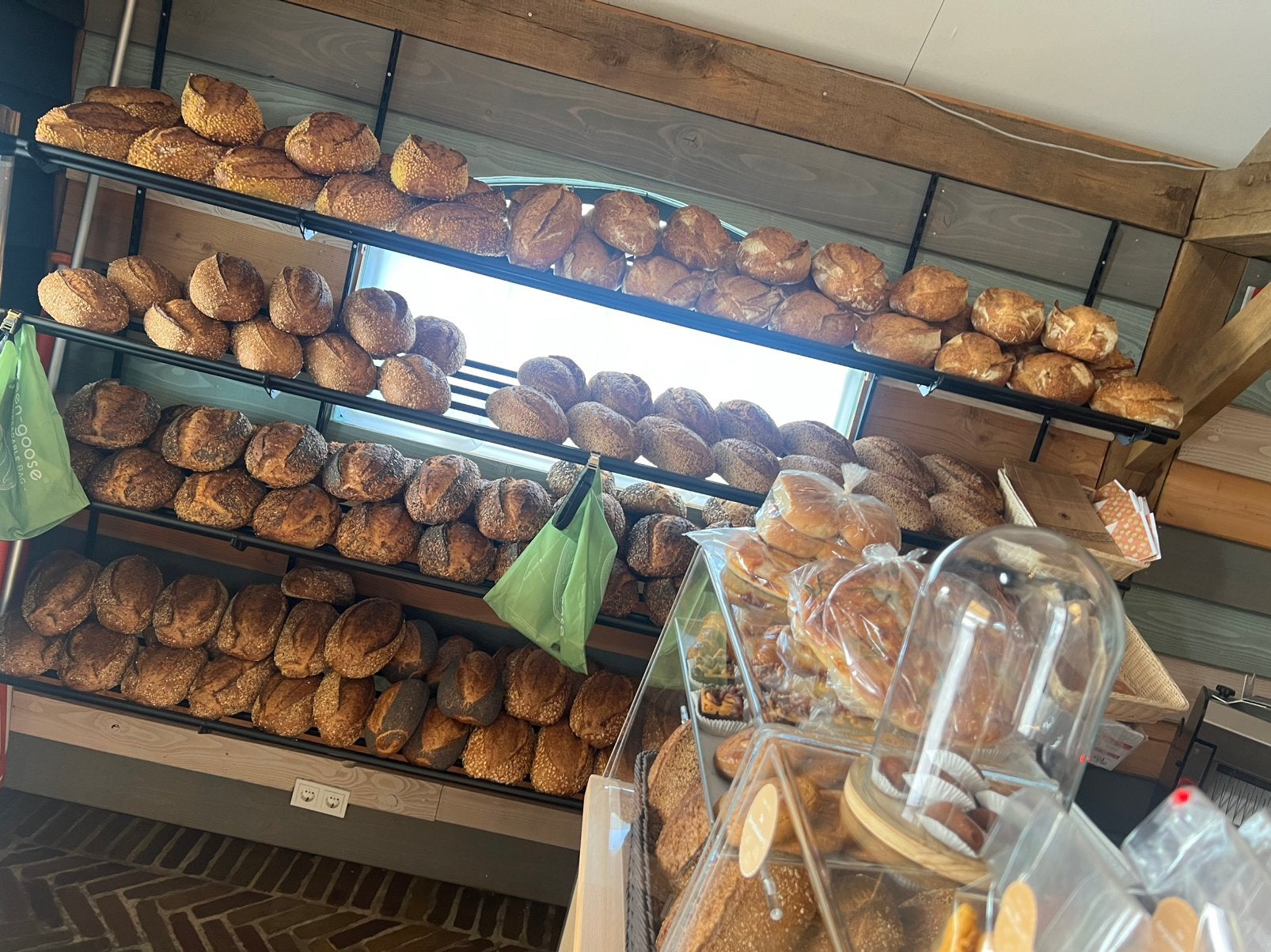 Aluminium Bakkerij Wandrekken met Manden, Ophalen