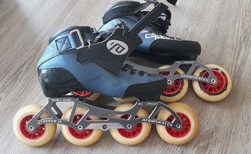 Atom Skates Met Verwisselbare Cadomotus Schoen, Kinderen, Ophalen of Verzenden, Zo goed als nieuw, Inline skates 4 wielen