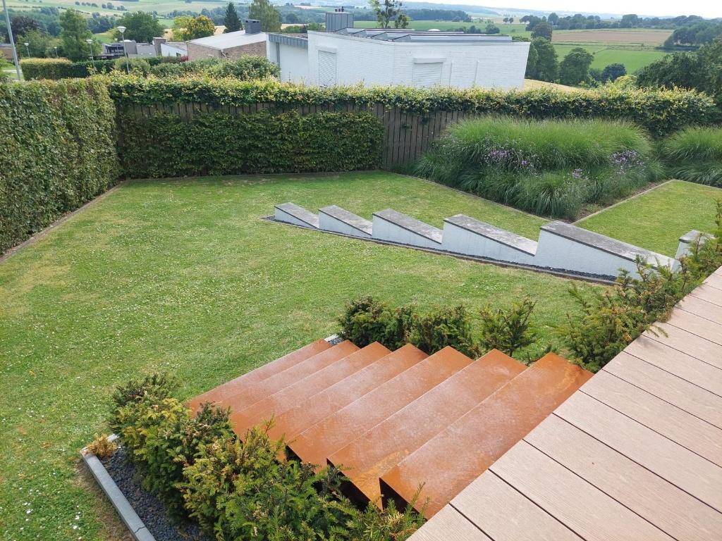 Stijlvolle trap in cortenstaal | Maatwerk voor jouw tuin, Ophalen of Verzenden, Nieuw, Metaal, Tuin