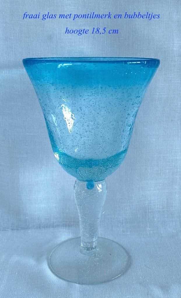Teab Wijnglas18,5h pontilmerk luchtbel baluster Glas Kristal, Ophalen