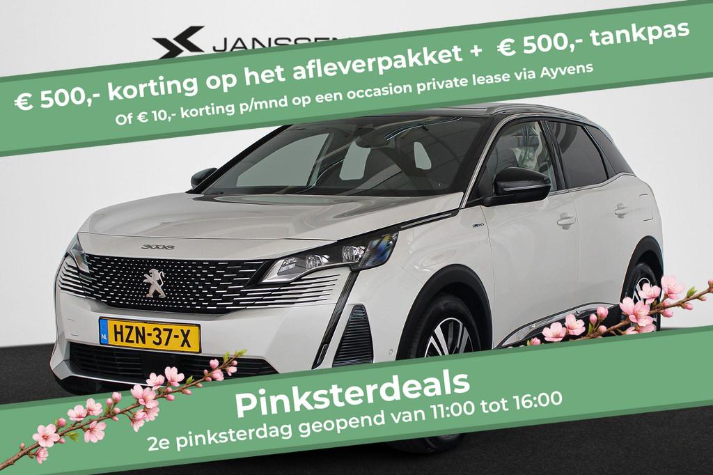 Peugeot 3008 1.6 HYbrid 225 GT Panoramadak / Achteruitrijcam, Auto's, Peugeot, Euro 6, Alcantara, Wit, Plug-in hybride