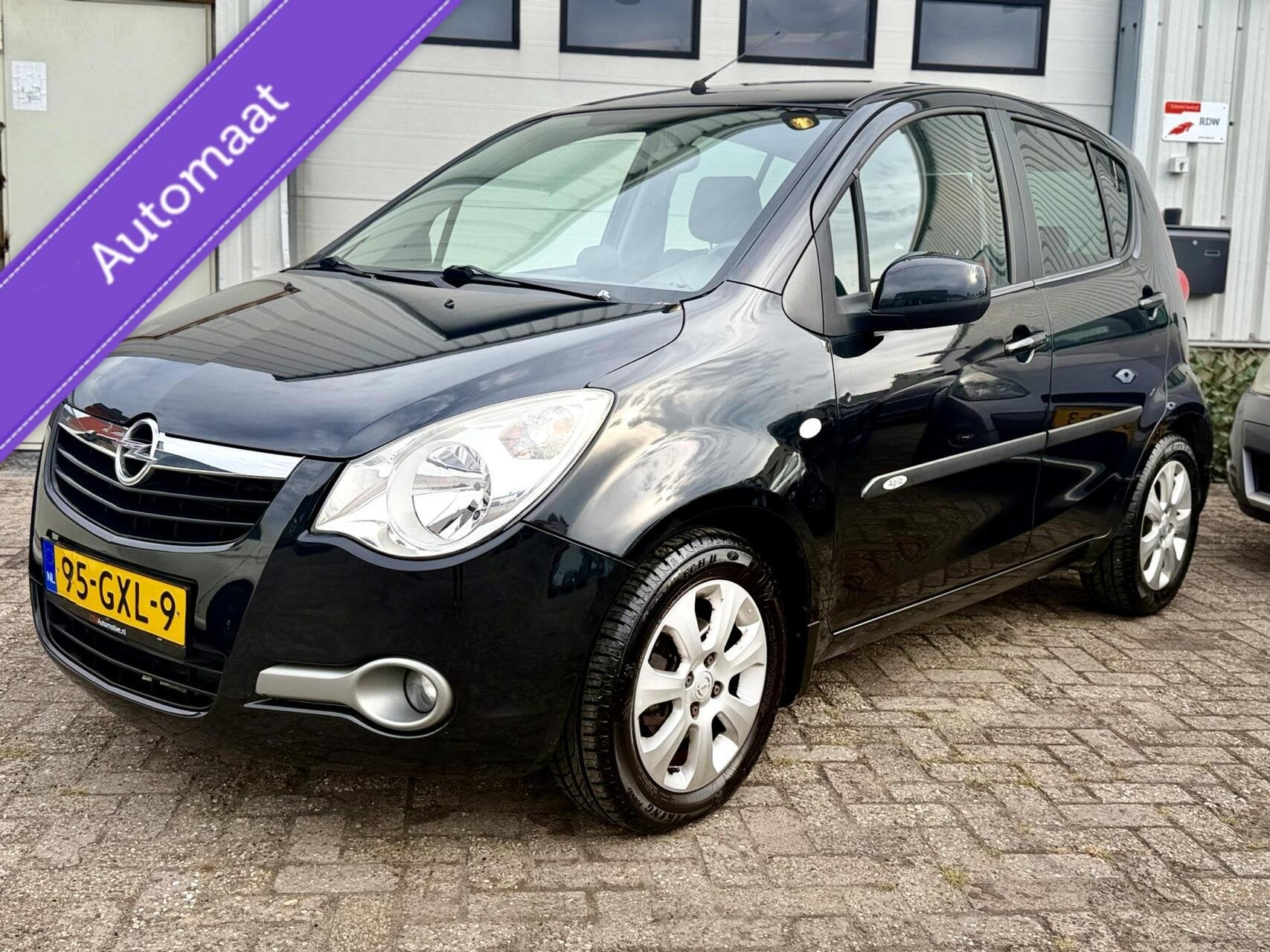 Opel Agila 1.2 Automaat Nieuwe APK, 86 pk, 4 cilinders, Zwart, Origineel Nederlands