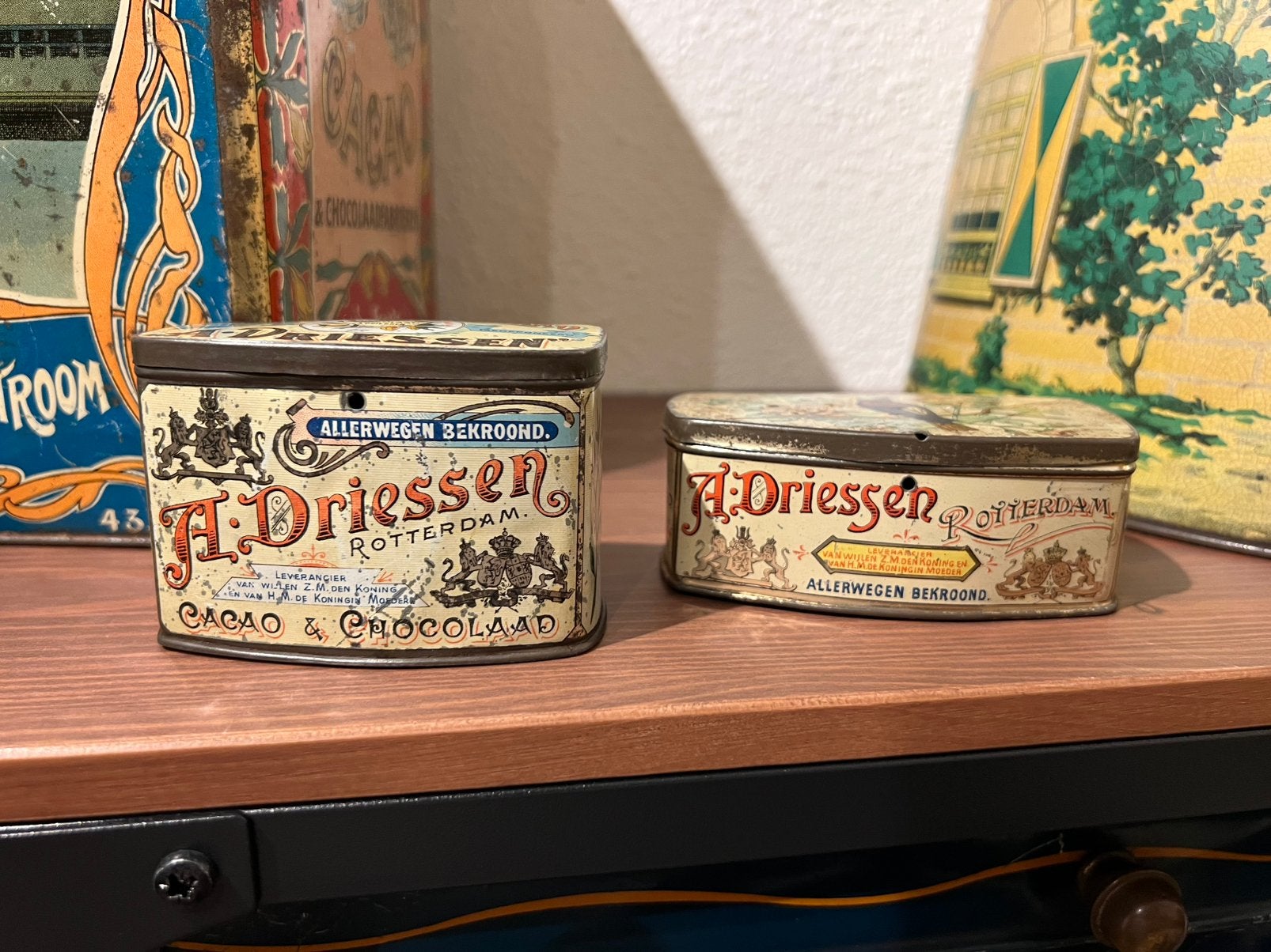A. Driessen Rotterdam cacao en chocolade blik, Verzamelen, Ophalen of Verzenden, Zo goed als nieuw, Overige