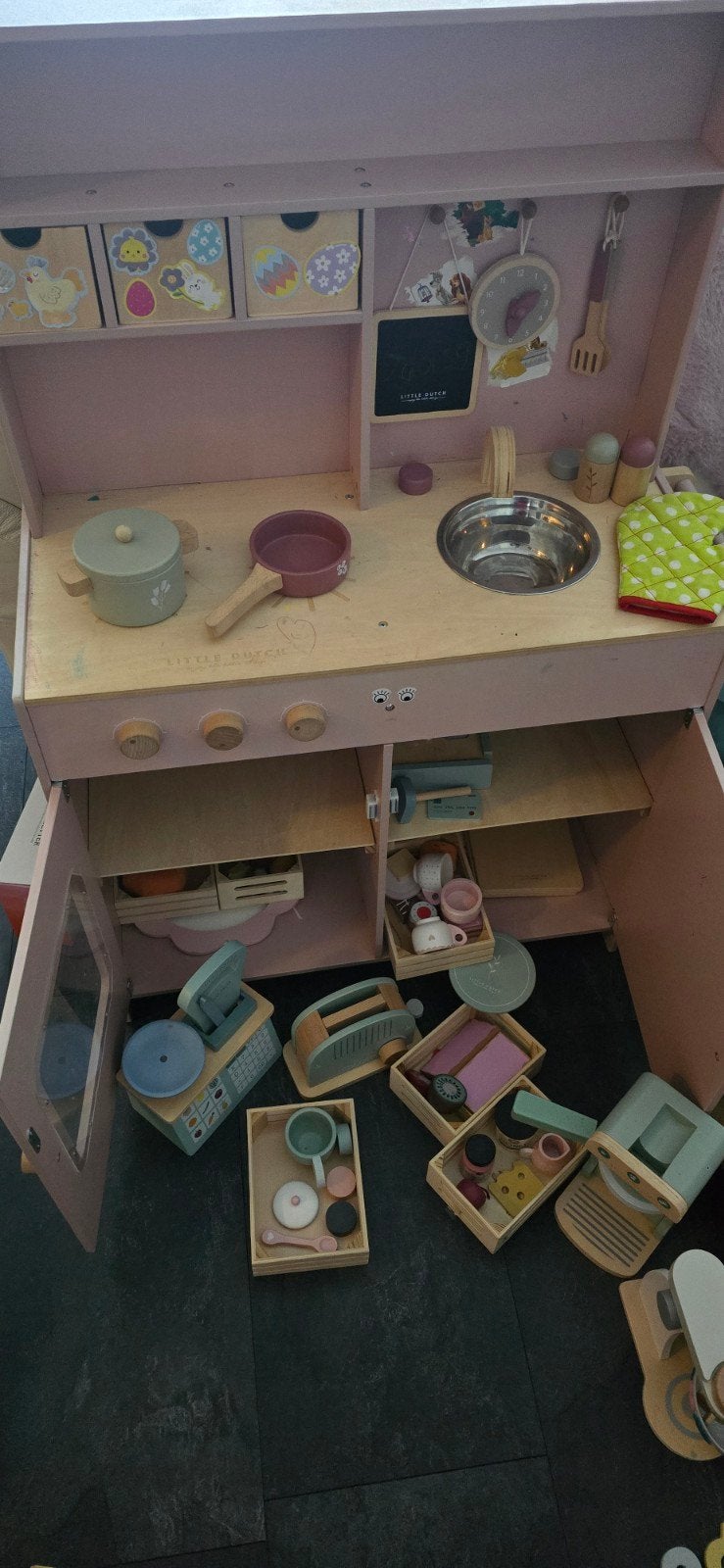 little dutch keuken met toebehoren., Ophalen, Gebruikt, Hout, Speelkeuken