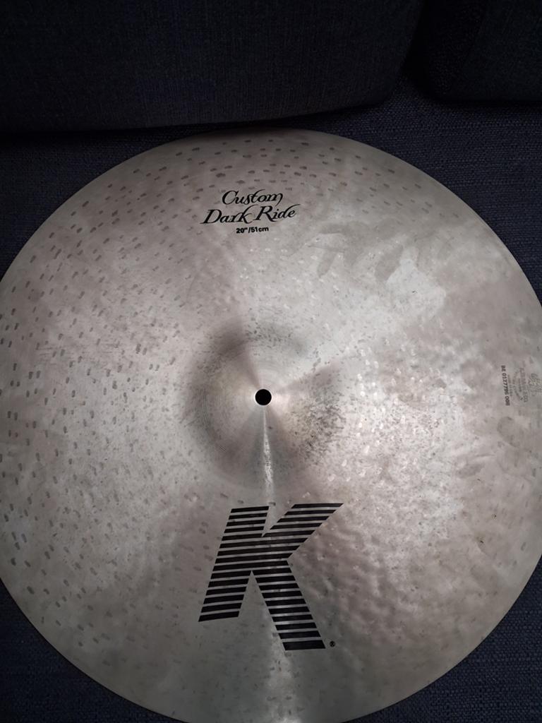 TE RUIL OF TE KOOP: Zildjian Dark K Custom Ride 20 Z.G.A.N., Ophalen of Verzenden, Zo goed als nieuw, Overige merken