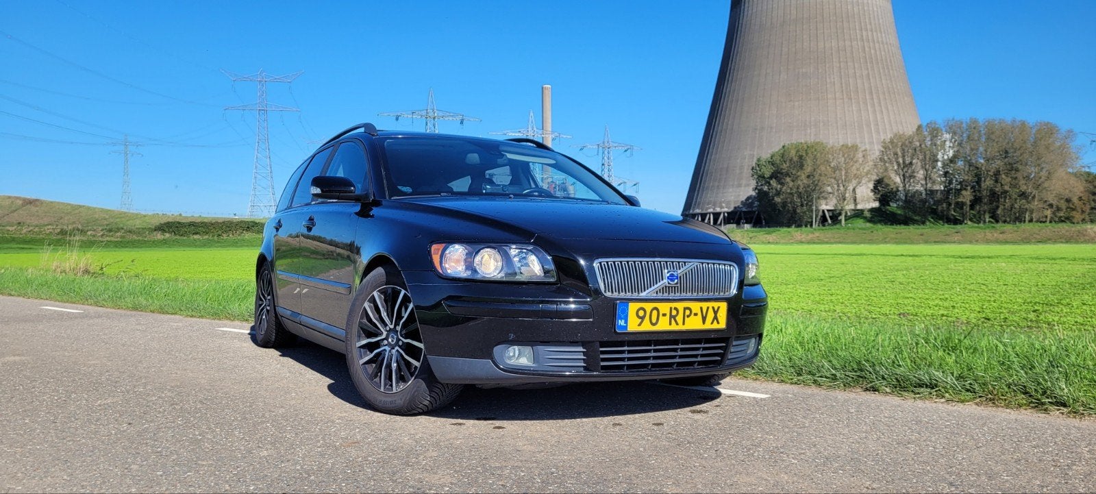Volvo V50 2.4 170PK Geartronic 2005 Zwart Schuifdak, Zwart, 700 kg, Zwart, 2435 cc