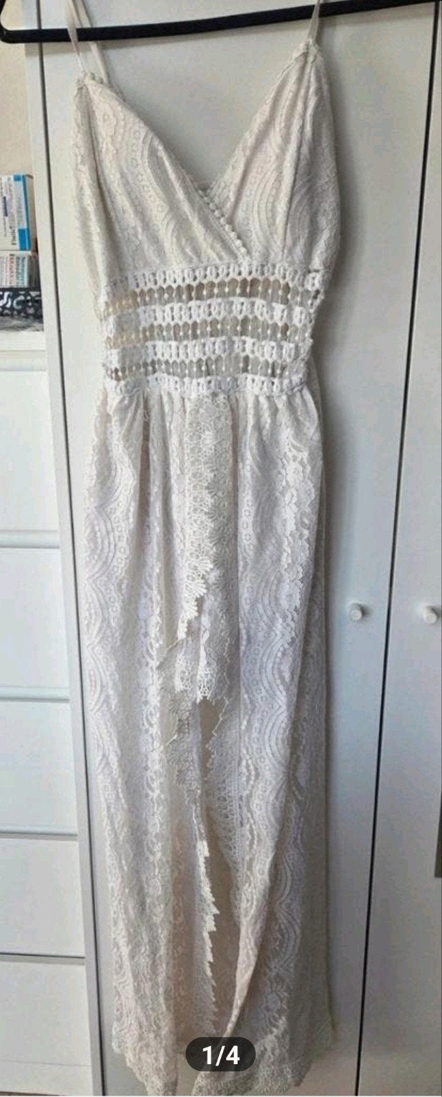 Ibiza jurkje mt S of M kant met broekje 🤍, Kleding | Dames, Wit, Ophalen of Verzenden, Maat 36 (S), Gedragen