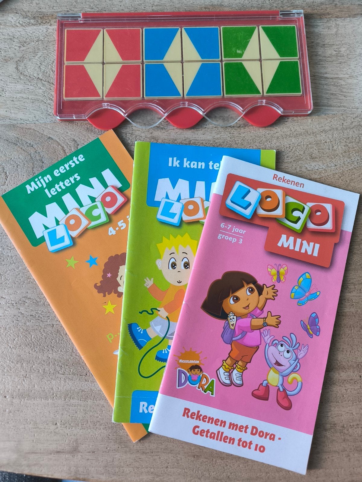 Mini Loco Educatieve Spellen + 3 boekjes, Kinderen en Baby's, Ophalen of Verzenden, Gebruikt, Taal en Lezen