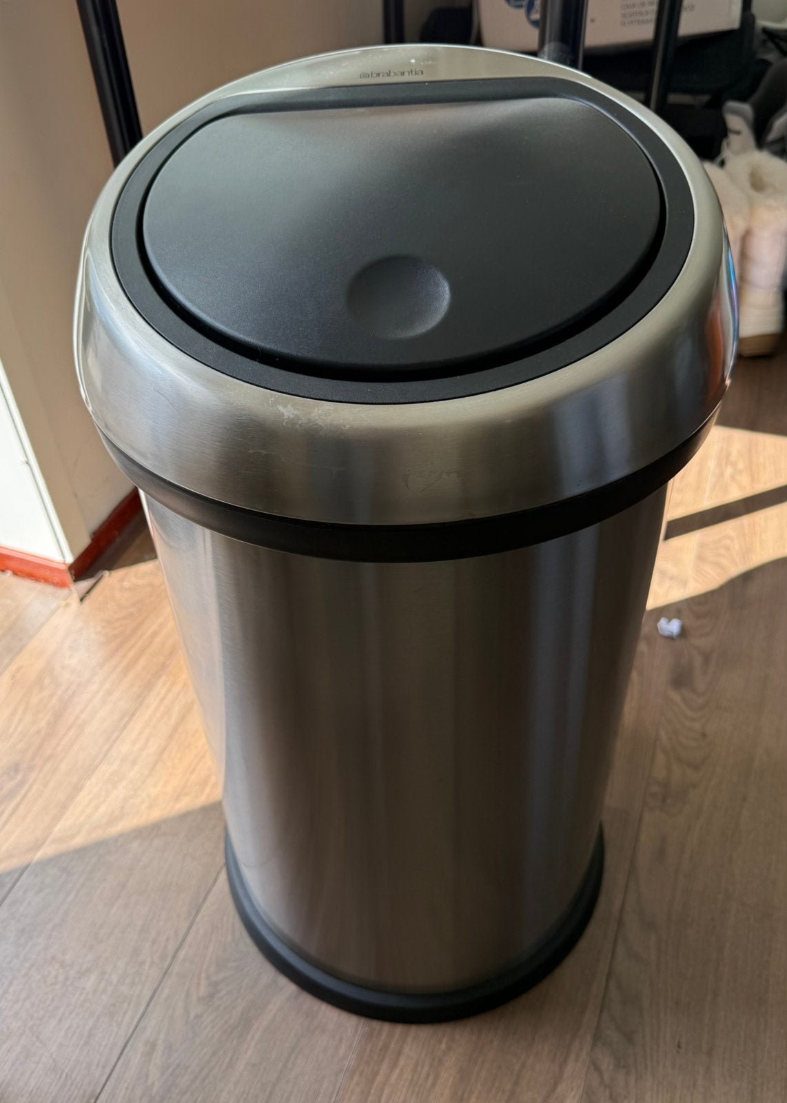 Brabantia Prullebak, 40 liter of meer, Ophalen, Zo goed als nieuw, Rvs