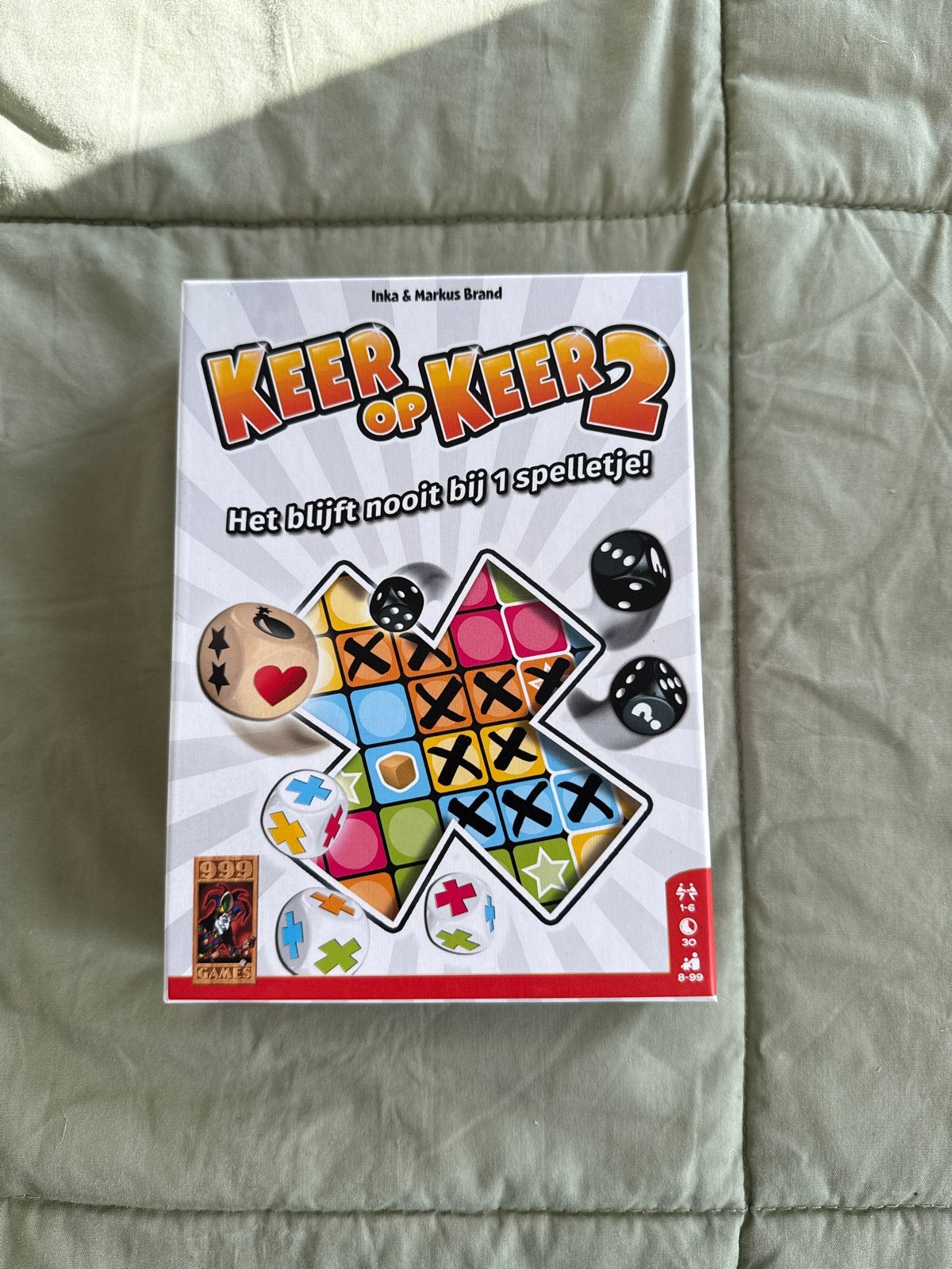 Keer op Keer 2 - Roll & Write dobbelspel, Een of twee spelers, Ophalen, Zo goed als nieuw