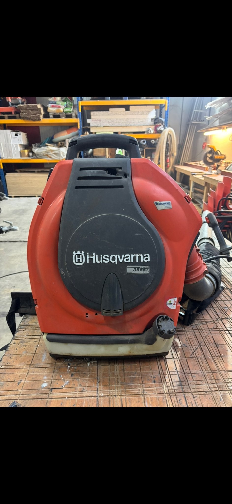 Husqvarna 356BT Bladblazer - Krachtig en Betrouwbaar, Tuin en Terras, Ophalen, Gebruikt, Benzine, Ruggedragen