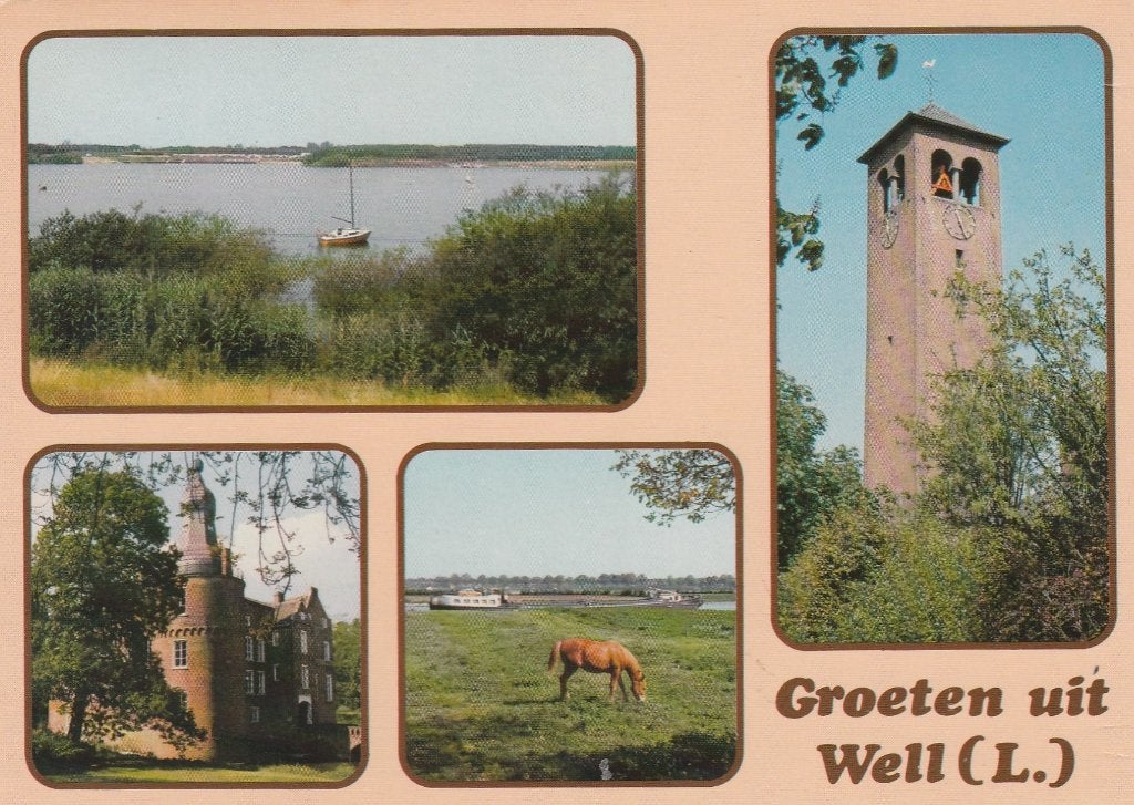 WELL Maas Kasteel Paard Kerk Groeten, Verzamelen, Verzenden, 1980 tot heden, Gelopen, Limburg
