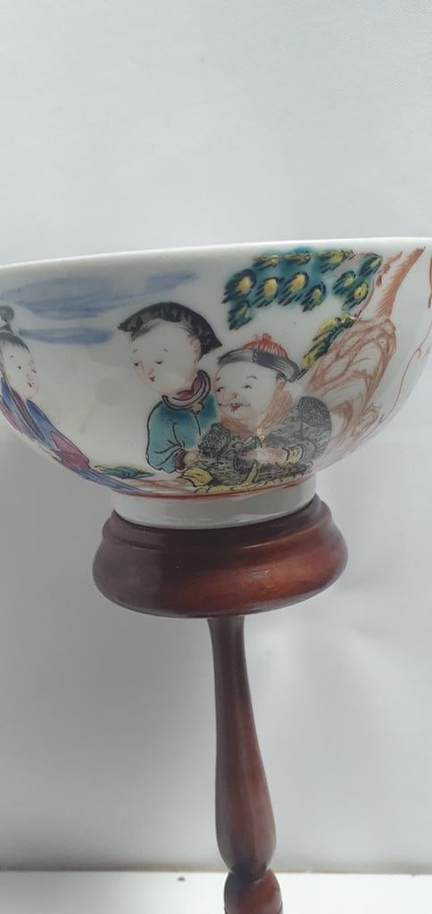 Chinees grote kop met schotel  18de eeuws, Ophalen of Verzenden