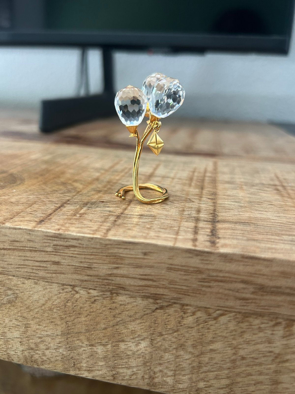 3 ballonen beeldje swarovski, Ophalen, Zo goed als nieuw, Figuurtje