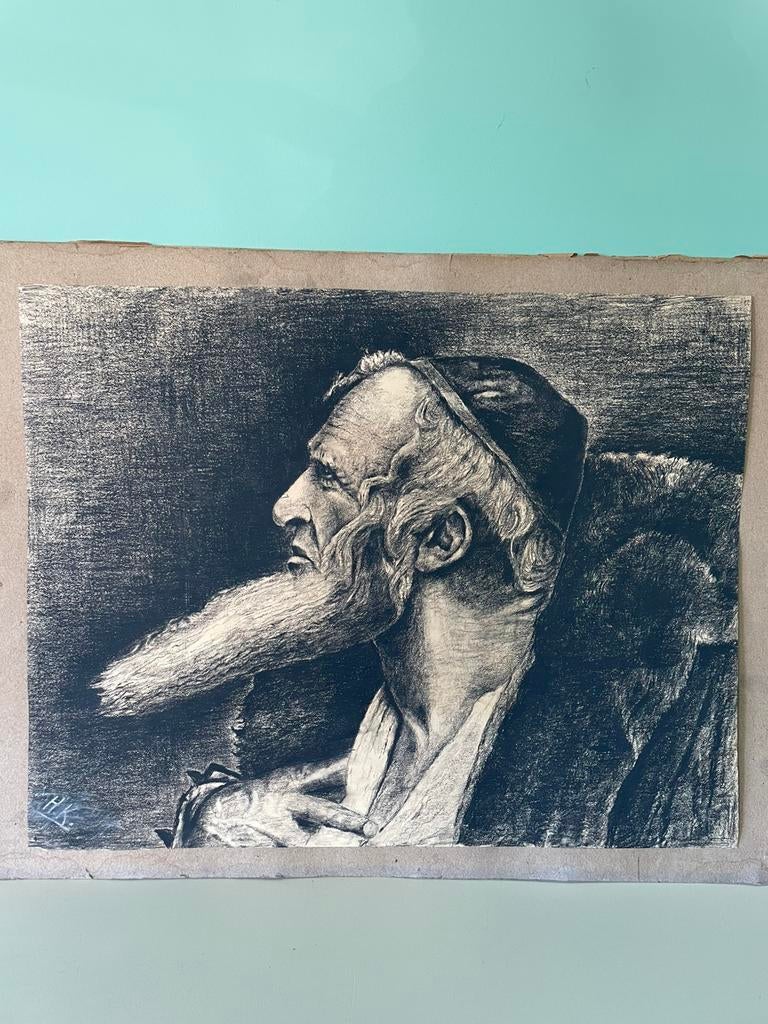 Han Krug houtskooltekening Shylock | Bouwmeester | 1910-1930, Ophalen of Verzenden